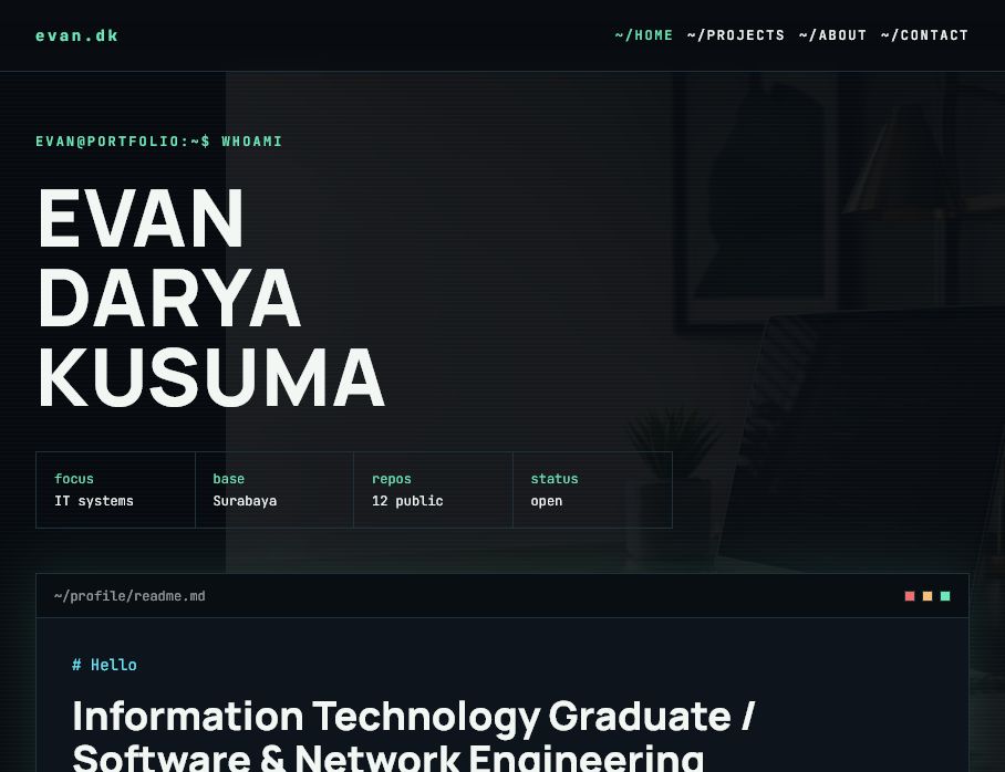 Screenshot of this portfolio website representing frontend engineering work